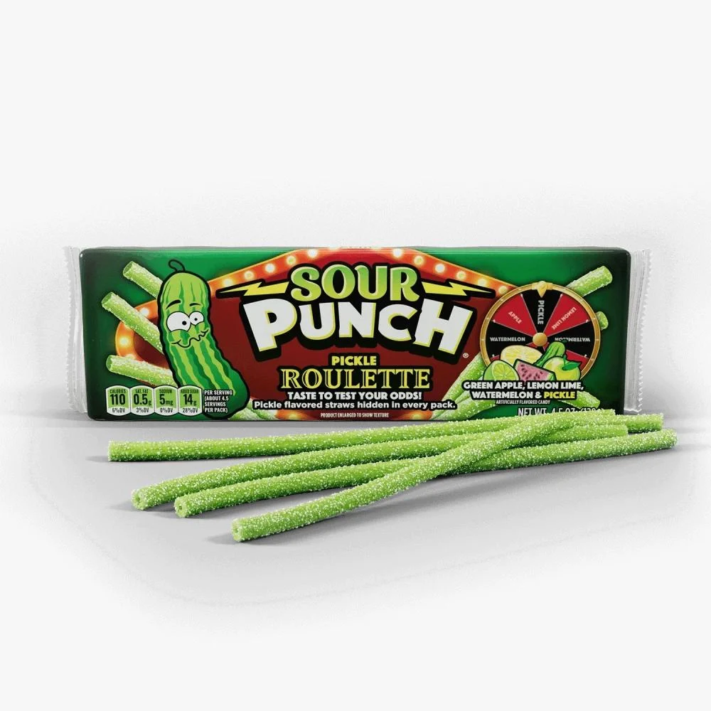 حلوى حامض ساور بانش شكل مخلل بالتفاح 128ج