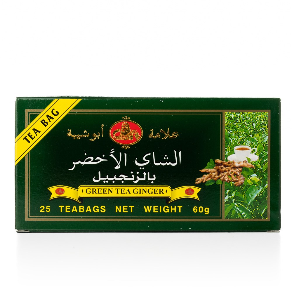 [2700519] شاي اخضر بالزنجبيل ابو شيبة 60  ج