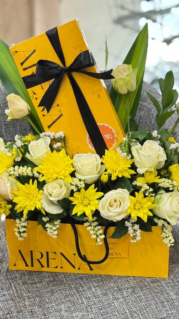 شوكولاتة ارينا مزين بالورد